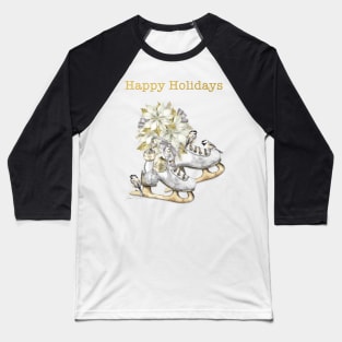 Gold And Silver Skates Baseball T-Shirt